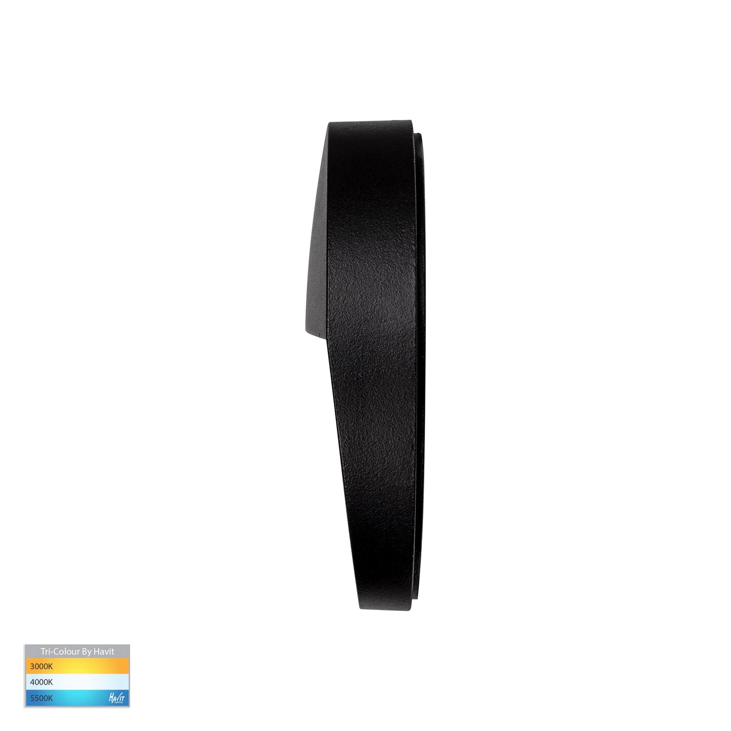 Round Surface Mounted Step Light Black HV3268t-Blk-12v-Rnd