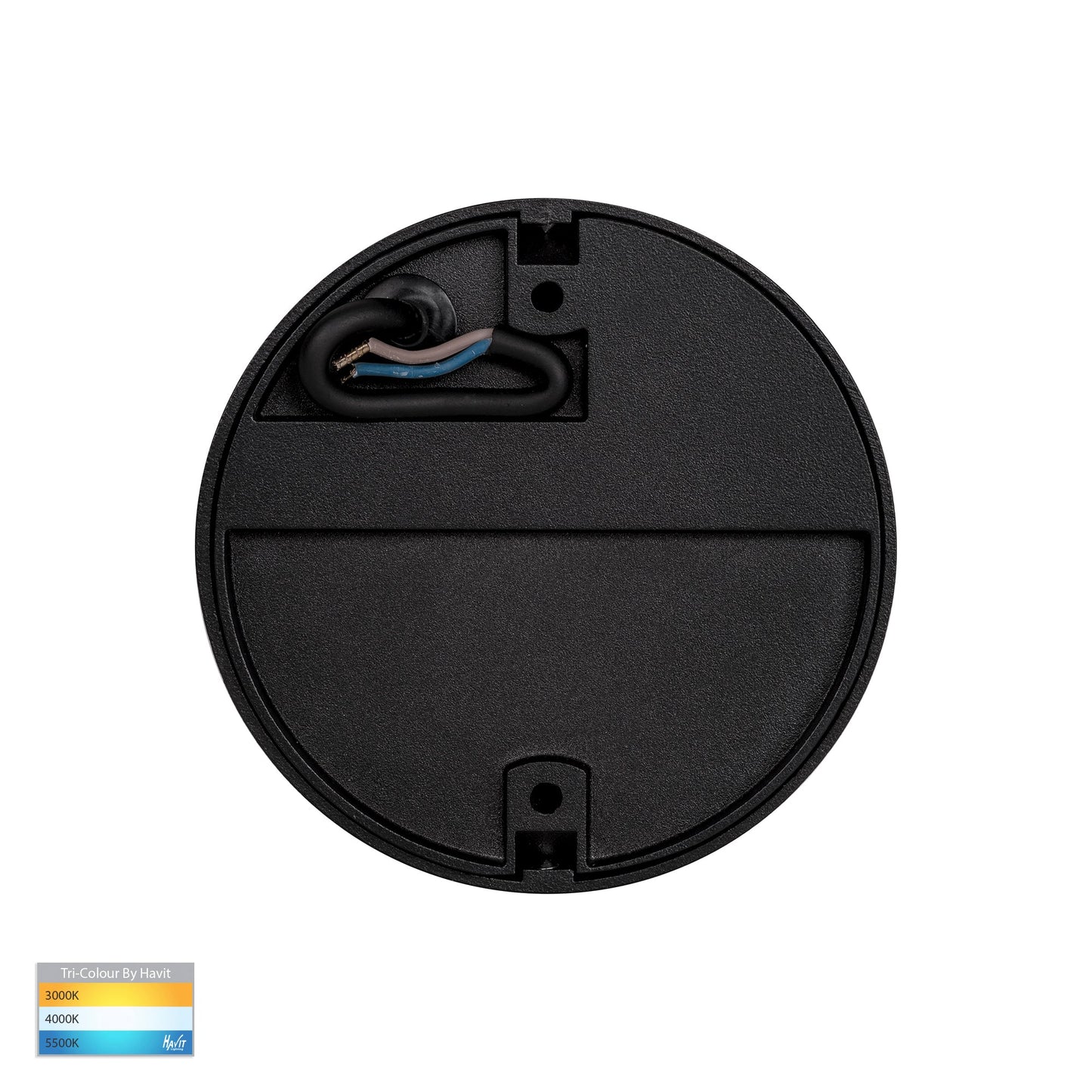 Round Surface Mounted Step Light Black HV3268t-Blk-12v-Rnd