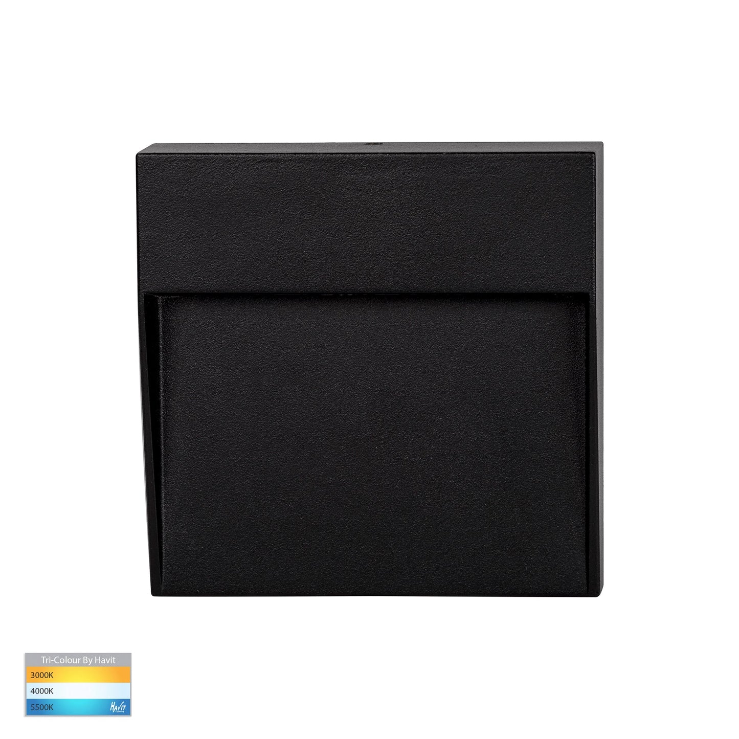 Square Surface Mounted Step Light Black HV3268t-Blk-12v-Sq