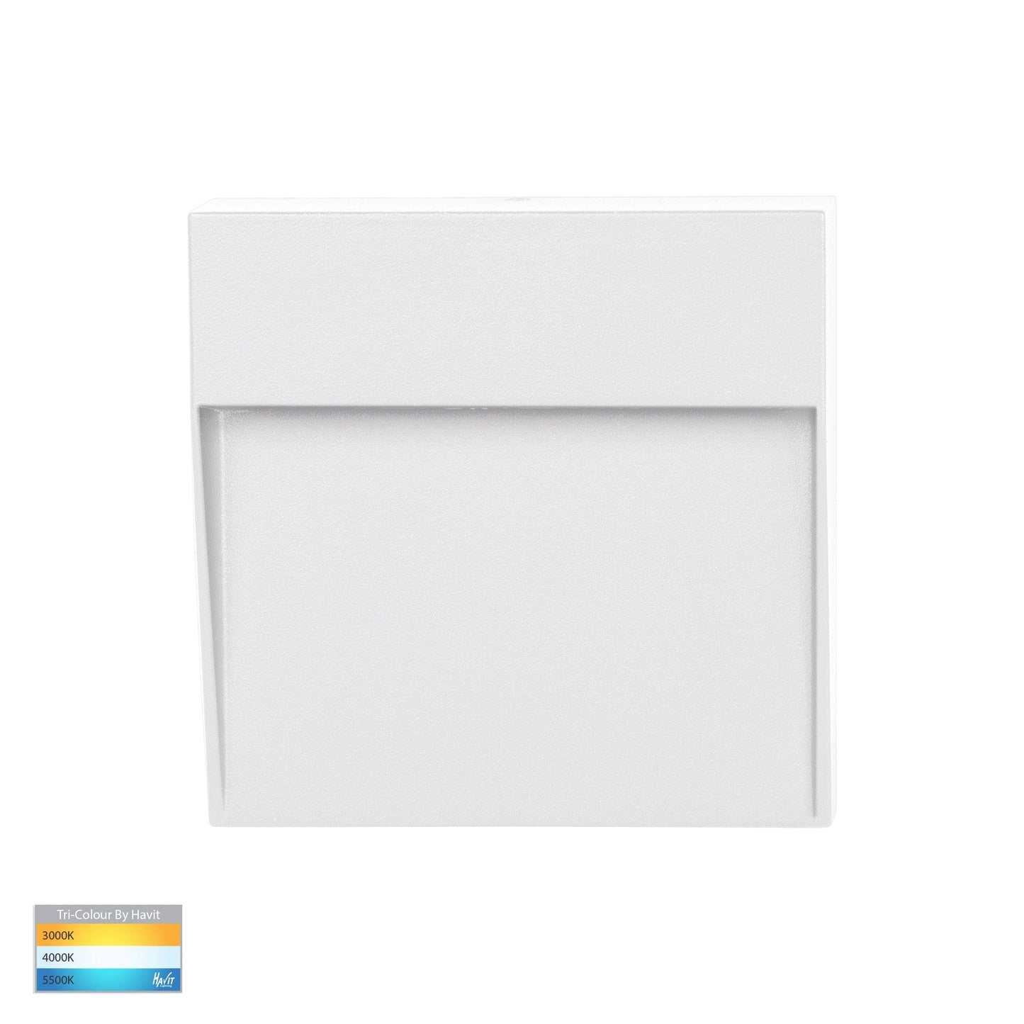 Square Surface Mounted Step Light White  HV3268t-Wht-12v-Sq