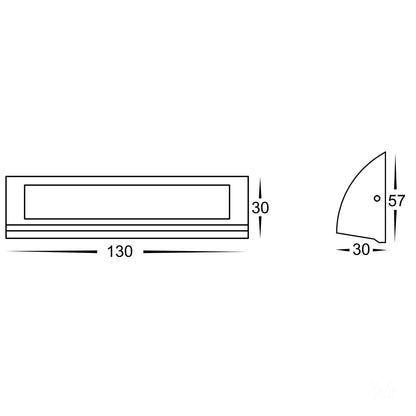 Rectangular Surface Mounted Step Light
