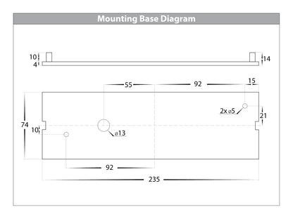 Rectangular Surface Mounted Step Light Silver HV3272t-Slv-12v