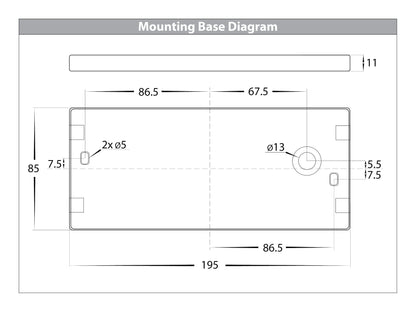Rectangular Surface Mounted Step Light Black