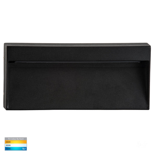 Rectangular Surface Mounted Step Light Black