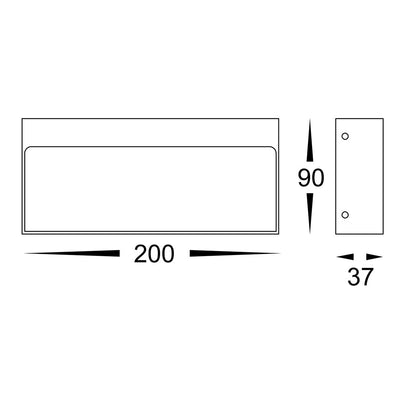 Rectangular Surface Mounted Step Light White