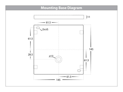 Square Surface Mounted Step Light Black
