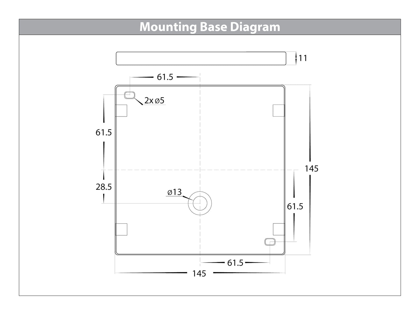 Square Surface Mounted Step Light White 