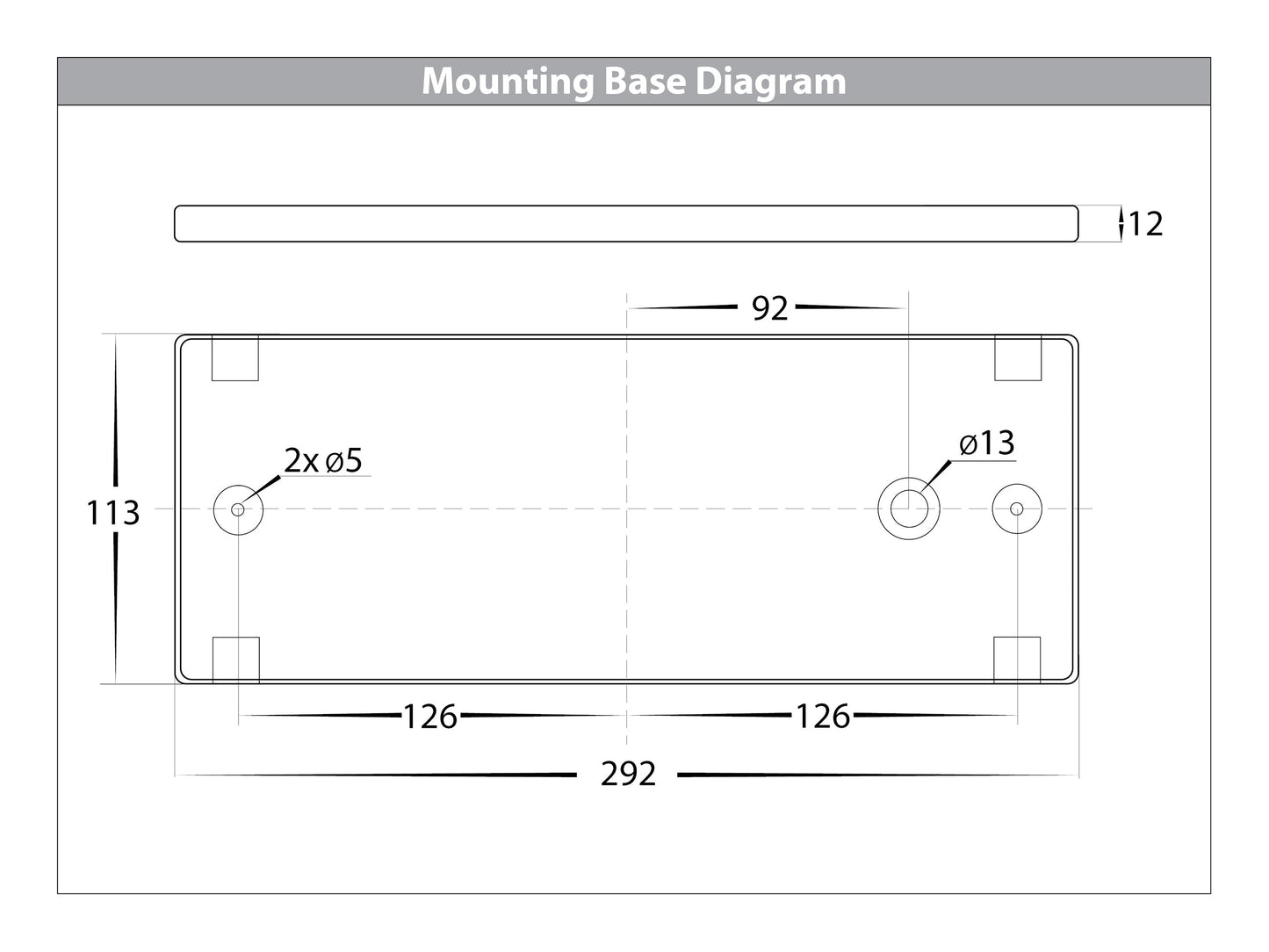 Rectangular Surface Mounted Step Light - Black