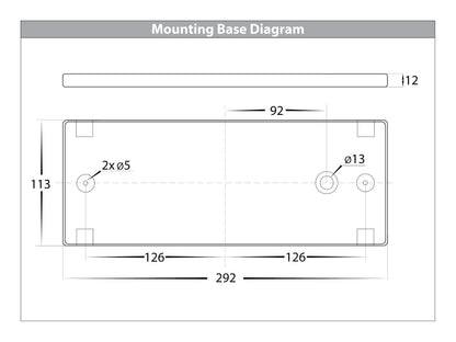 Rectangular Surface Mounted Step Light - Black