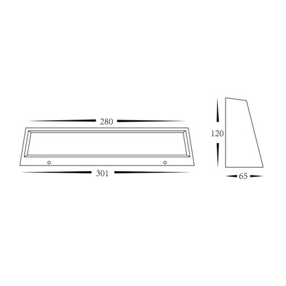 Rectangular Surface Mounted Step Light - Black
