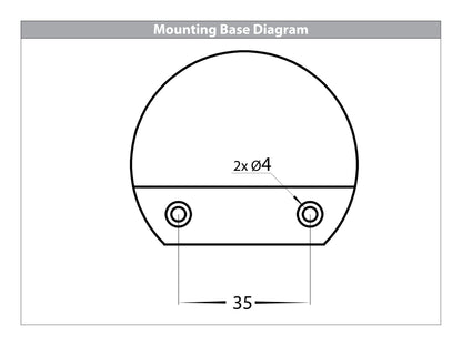 Surface Mounted Eyelid Step Light 316 Stainless Steel