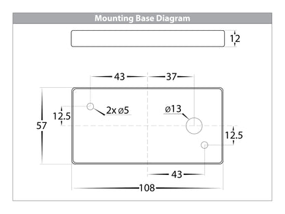 Surface Mounted Step Light Graphite Coloured HV3283t-Gph