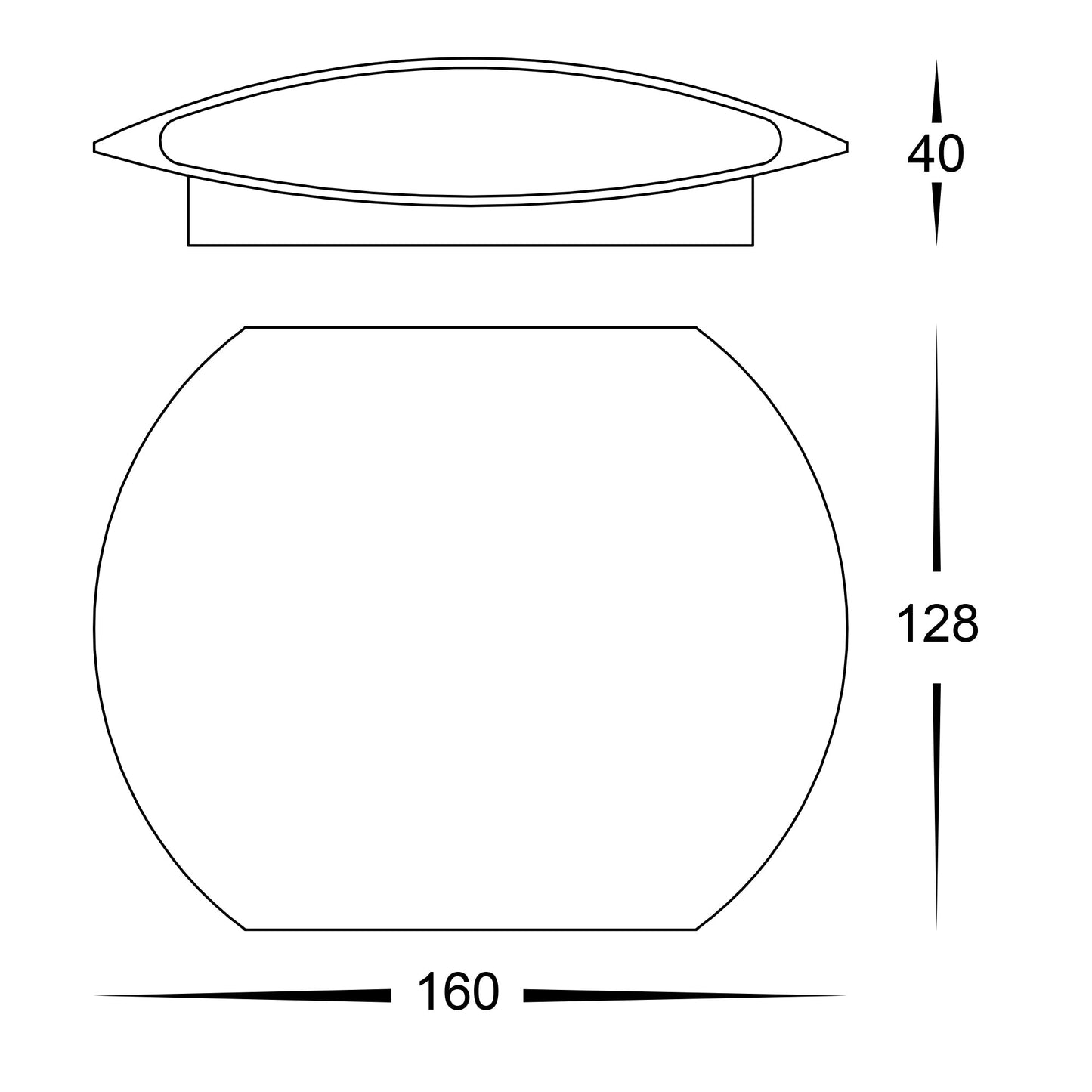 Surface Mounted Up & Down Wall Light White