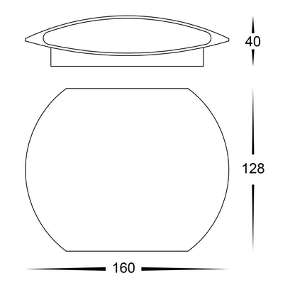 Surface Mounted Up & Down Wall Light White