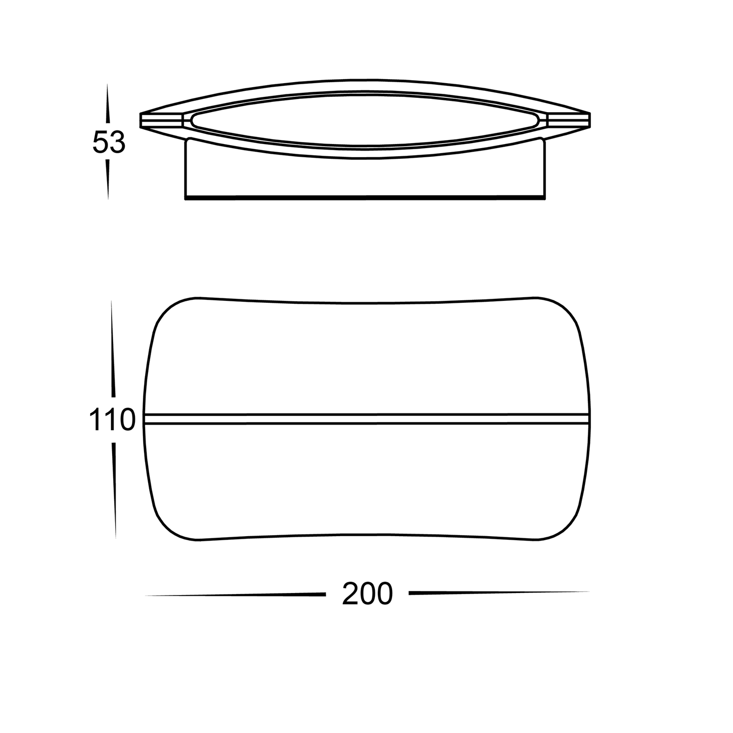 Surface Mounted Up & Down Wall Light Black