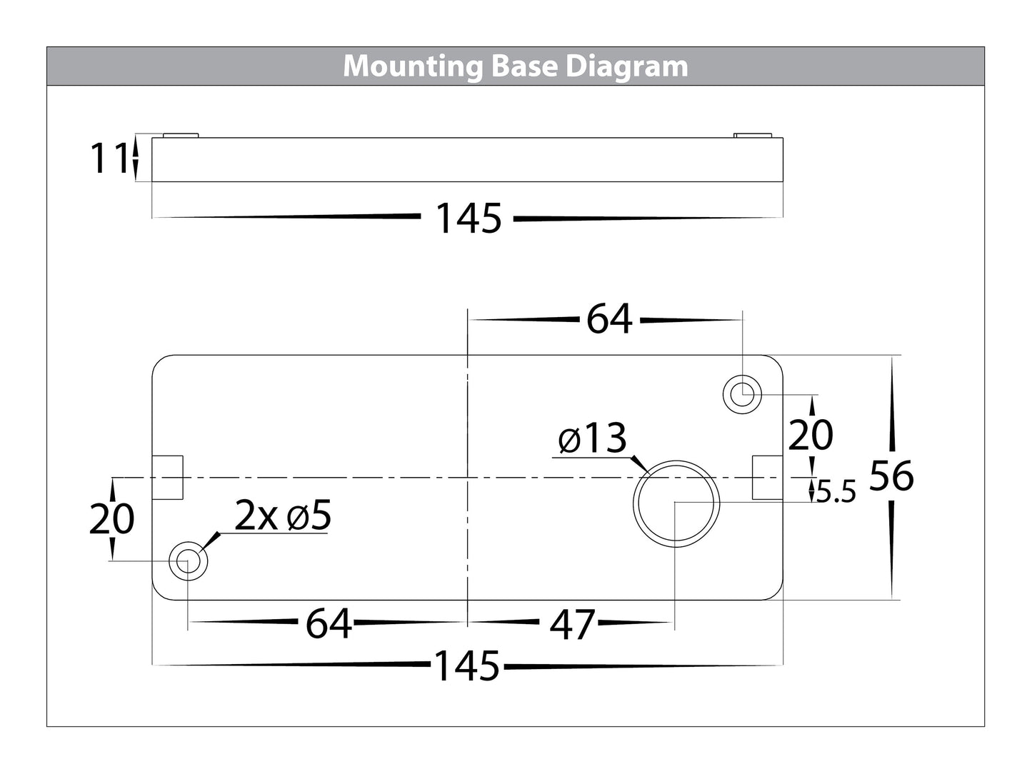 Surface Mounted Up & Down Wall Light Black