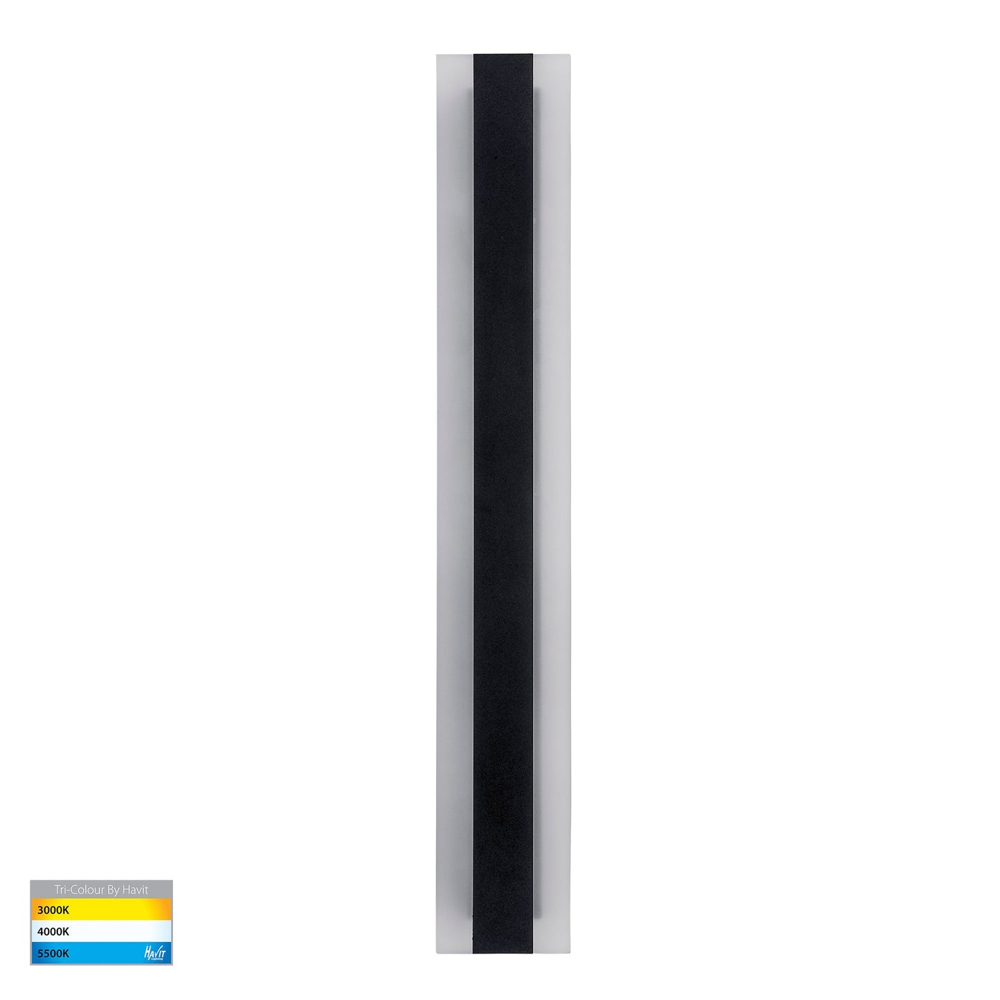 Black 600mm Surface Mounted Barline Wall Light 