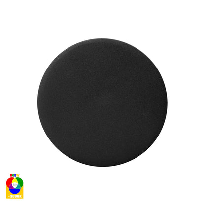 Black 150mm Surface Mounted Round Disc Wall Light 