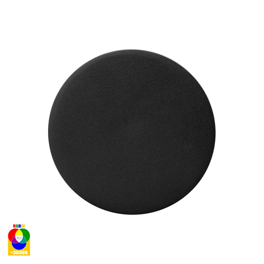 Black 150mm Surface Mounted Round Disc Wall Light 