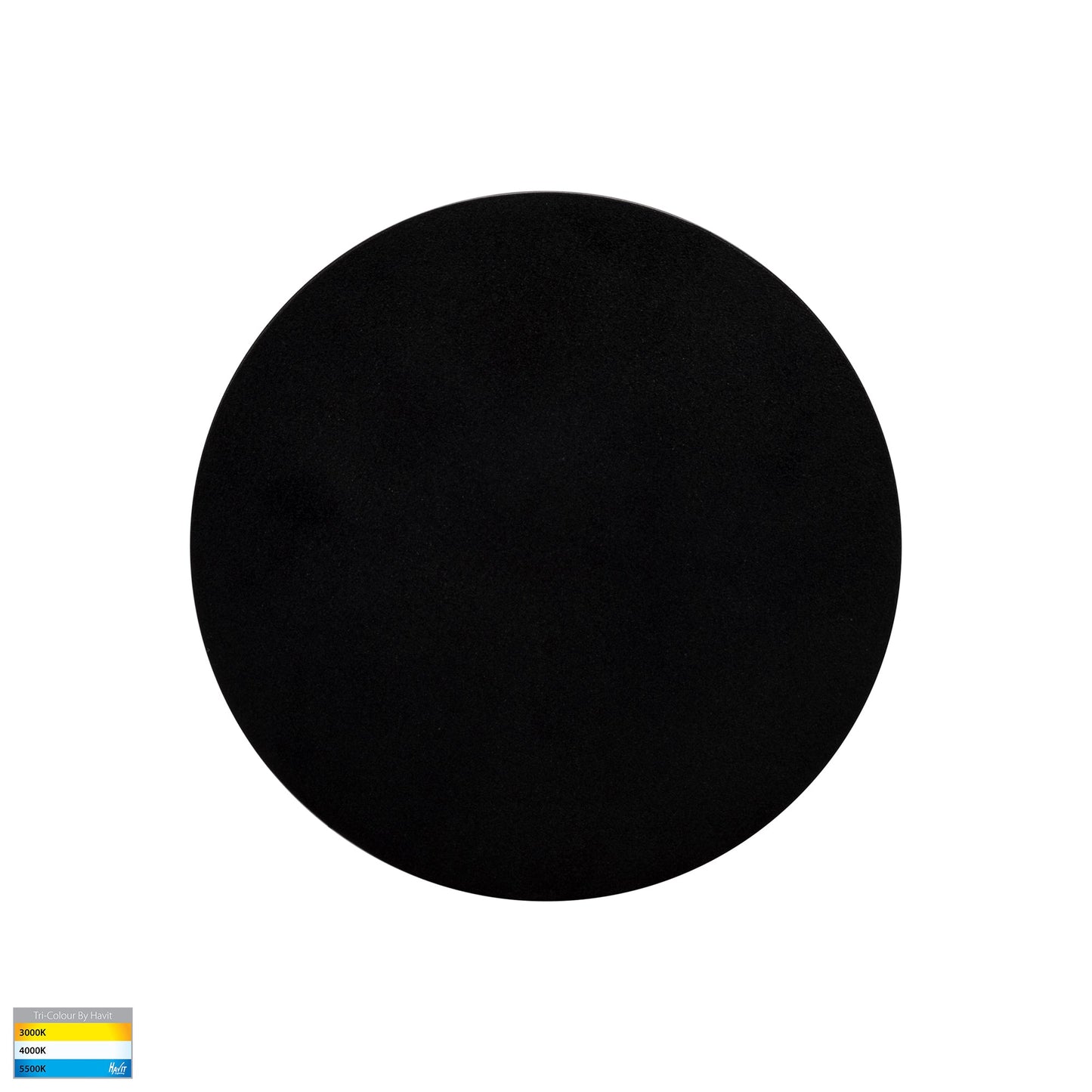 Black 150mm Surface Mounted Round Disc Wall Light 