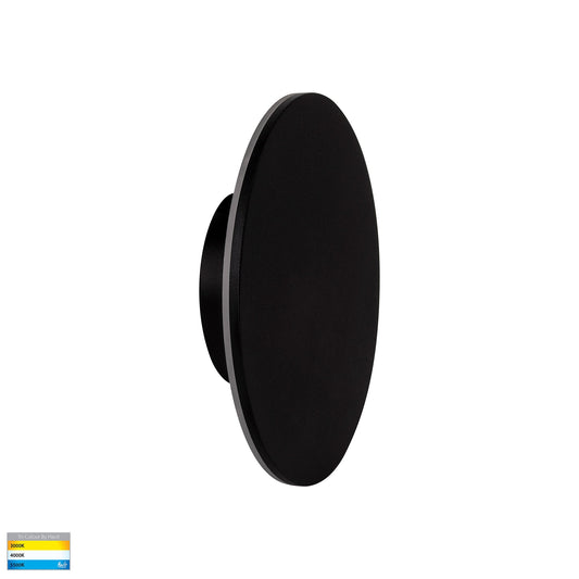 Black 150mm Surface Mounted Round Disc Wall Light