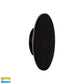 Black 150mm Surface Mounted Round Disc Wall Light 