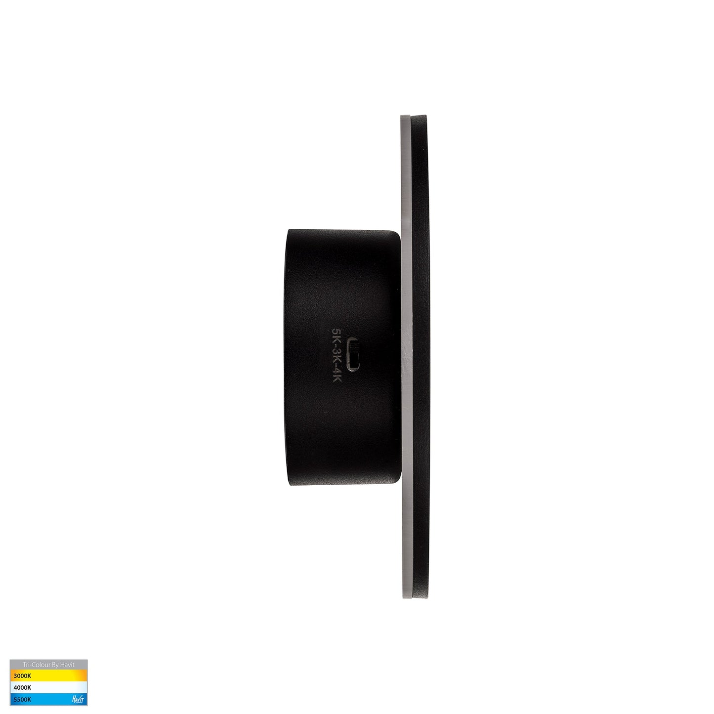 Black 150mm Surface Mounted Round Disc Wall Light