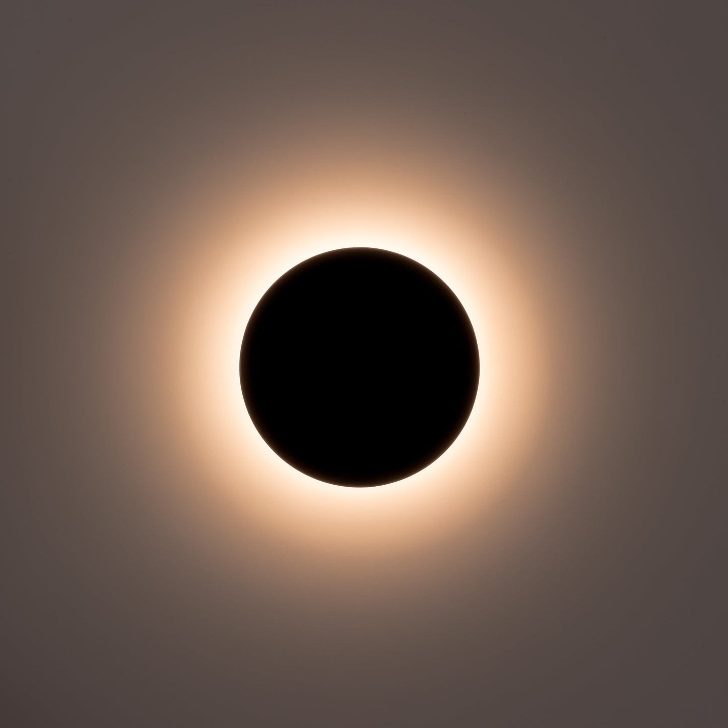 Black 200mm Surface Mounted Round Disc Wall Light