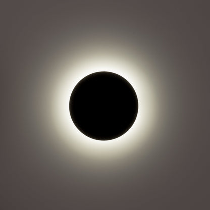 Black 200mm Surface Mounted Round Disc Wall Light