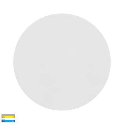 White 200mm Surface Mounted Round Disc Wall Light