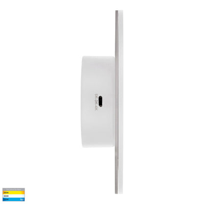 White 200mm Surface Mounted Round Disc Wall Light