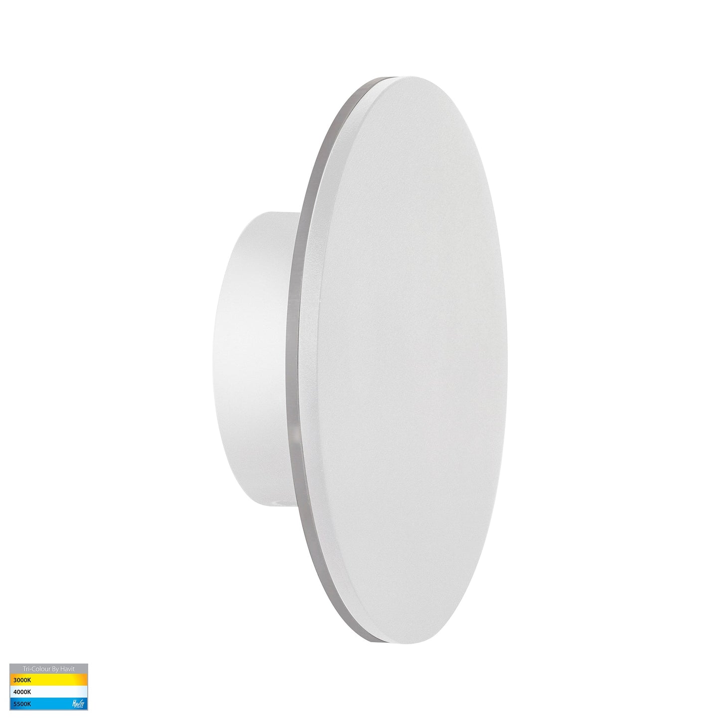 White 200mm Surface Mounted Round Disc Wall Light