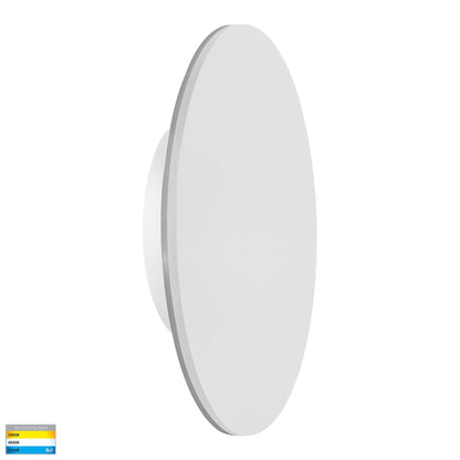 White 250mm Surface Mounted Round Disc Wall Light