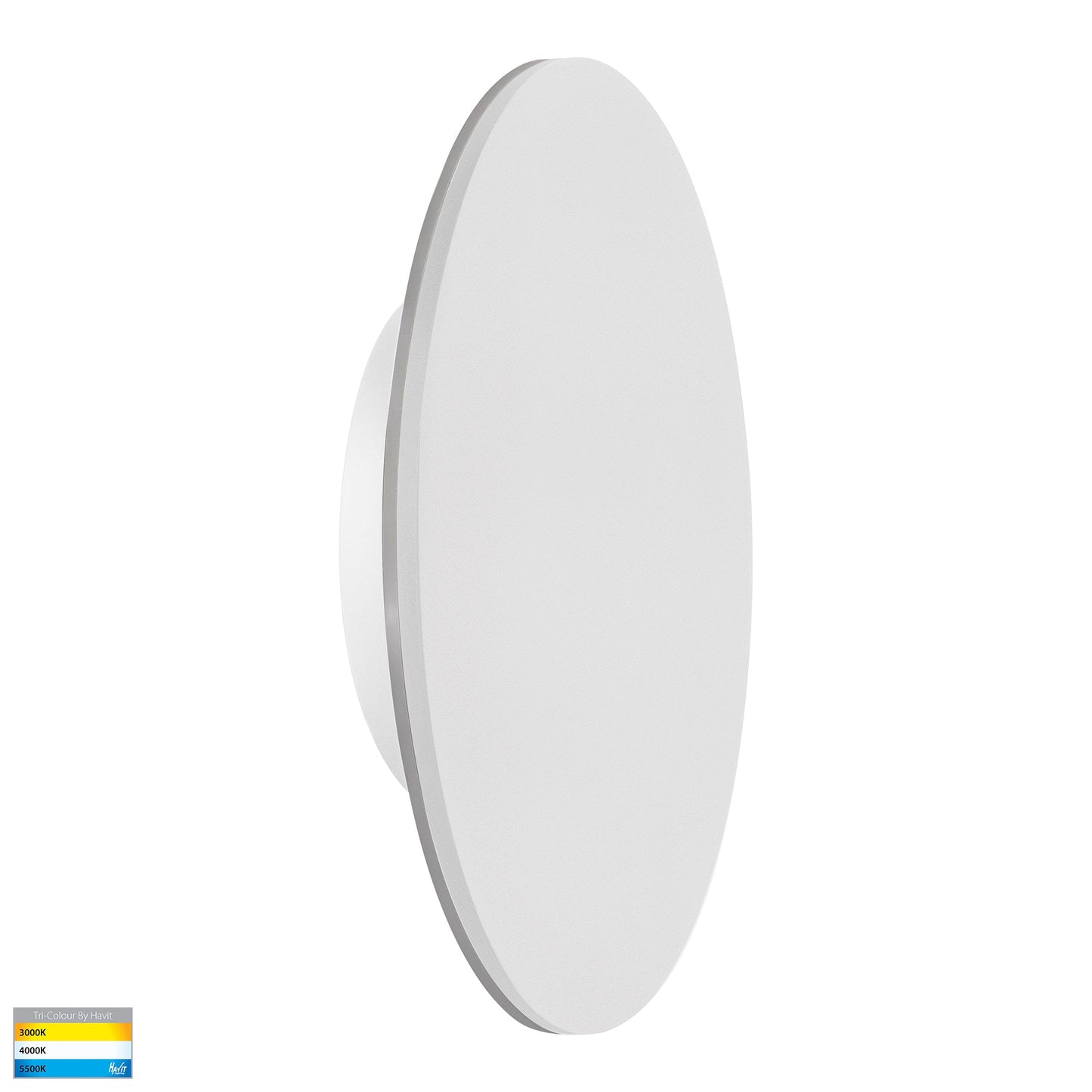 White 250mm Surface Mounted Round Disc Wall Light 