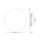 White 250mm Surface Mounted Round Disc Wall Light 