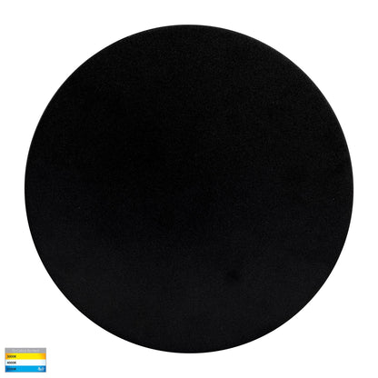 Black 300mm Surface Mounted Round Disc Wall Light