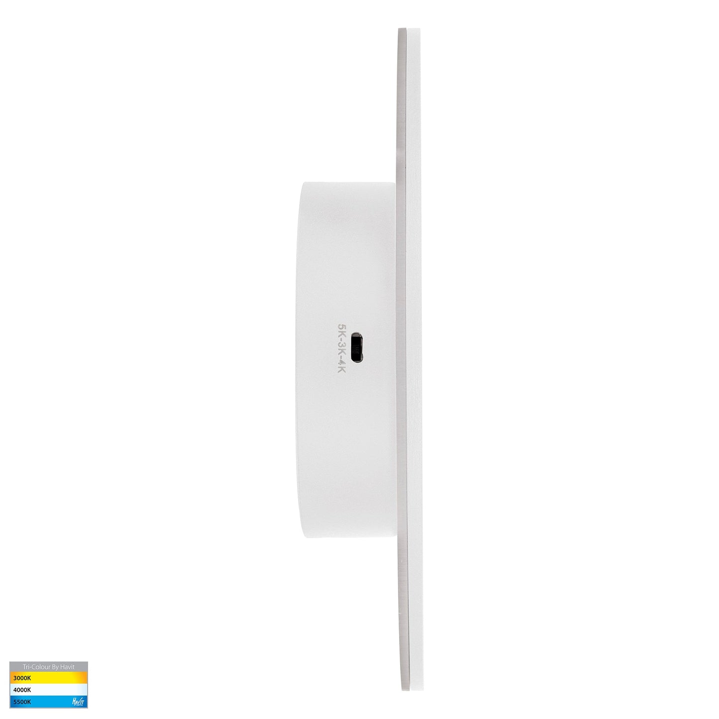 White 300mm Surface Mounted Round Disc Wall Light