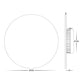 White 300mm Surface Mounted Round Disc Wall Light 