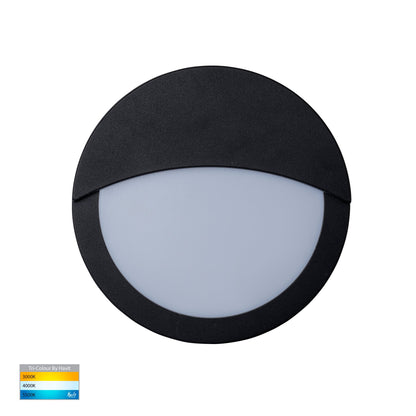 Surface Mounted Bunker Light With Eyelid Black