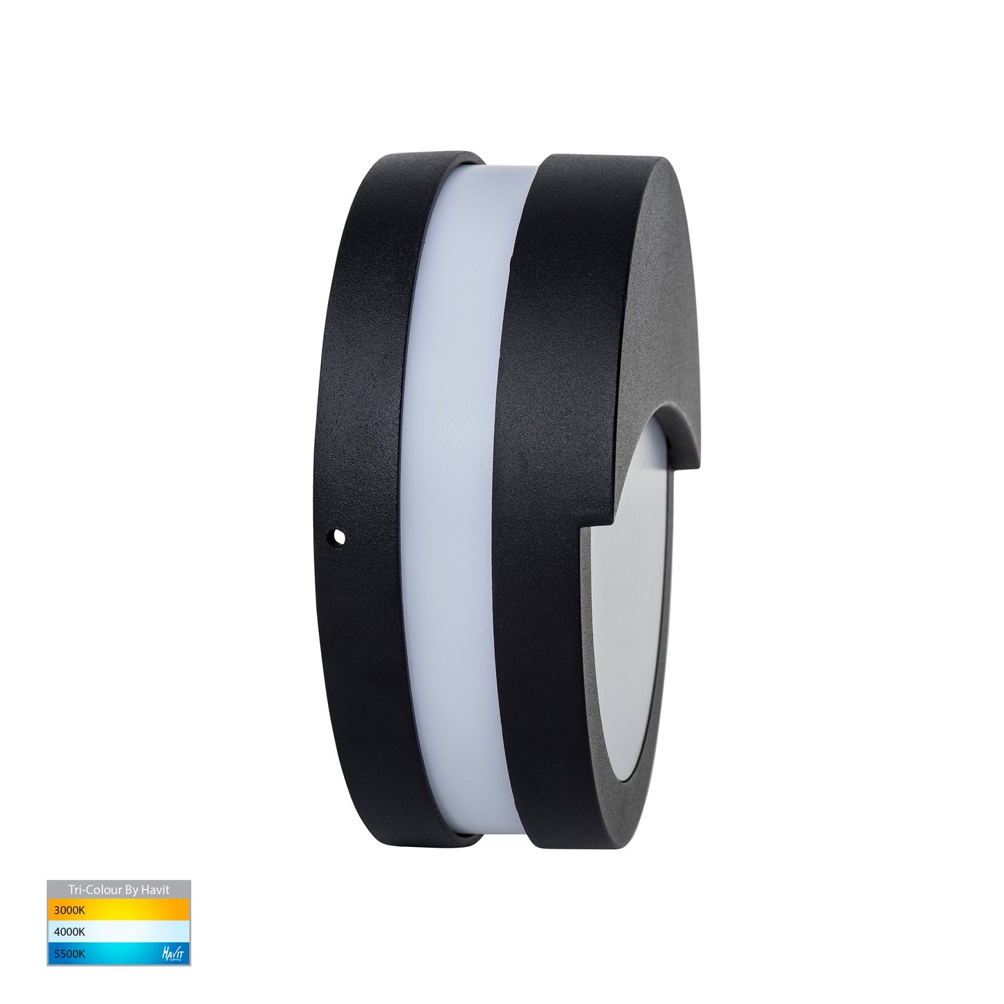 Surface Mounted Bunker Light With Eyelid Black