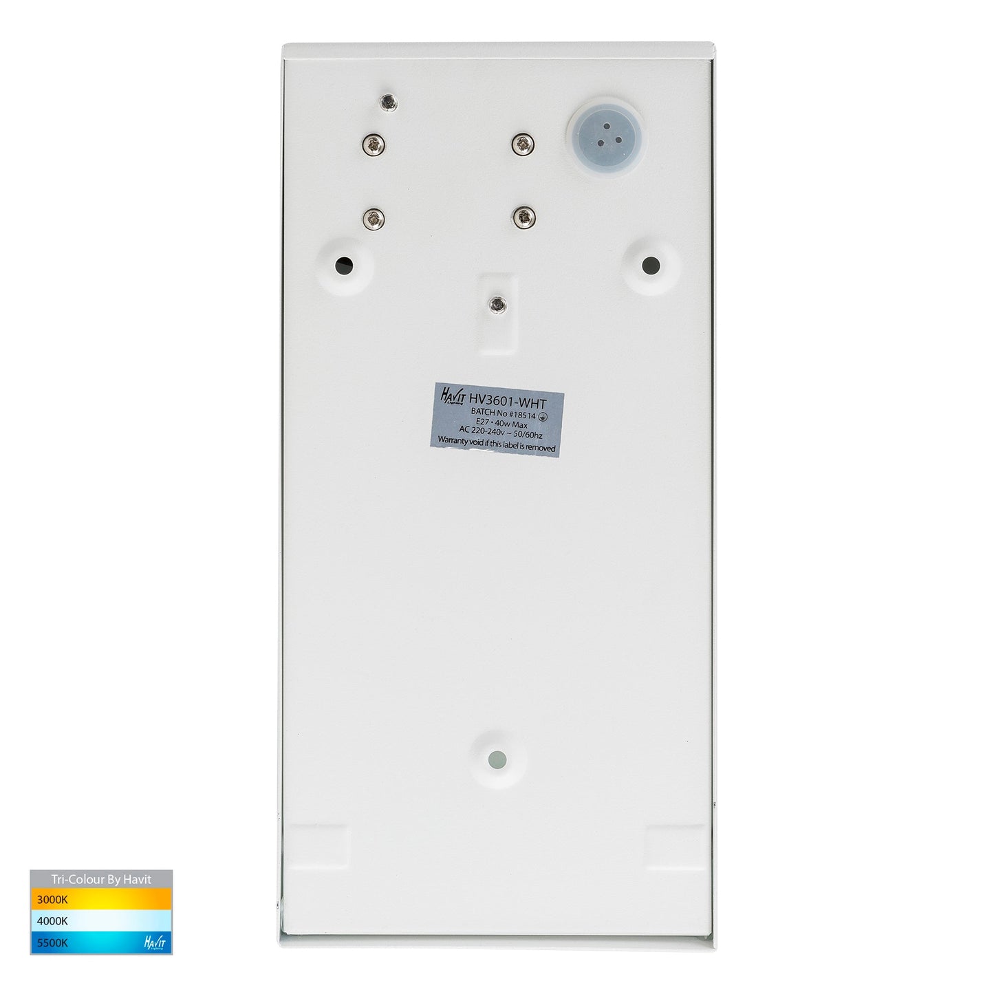 Square Wall Wedge Poly Powder Coated White HV3601t-Wht