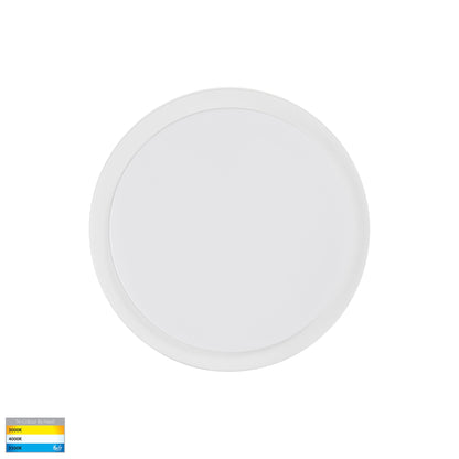 280mm Round Poly Powder Coated White Oyster Light