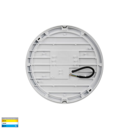 280mm Round Poly Powder Coated White Oyster Light