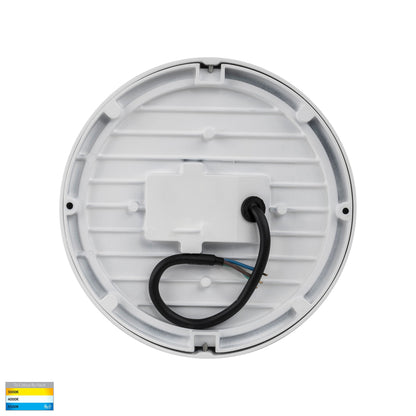 370mm Round Poly Powder Coated White Oyster Light