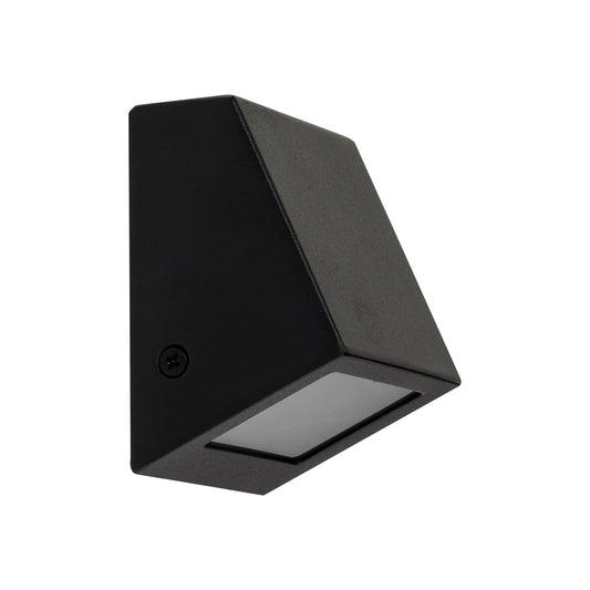 Square Mini Wall Wedge Poly Powder Coated Black