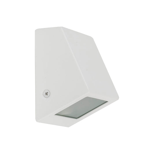 Square Mini Wall Wedge Poly Powder Coated White