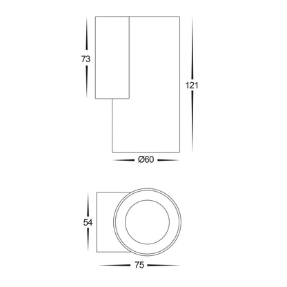 316 Stainless Steel Black Wall Light