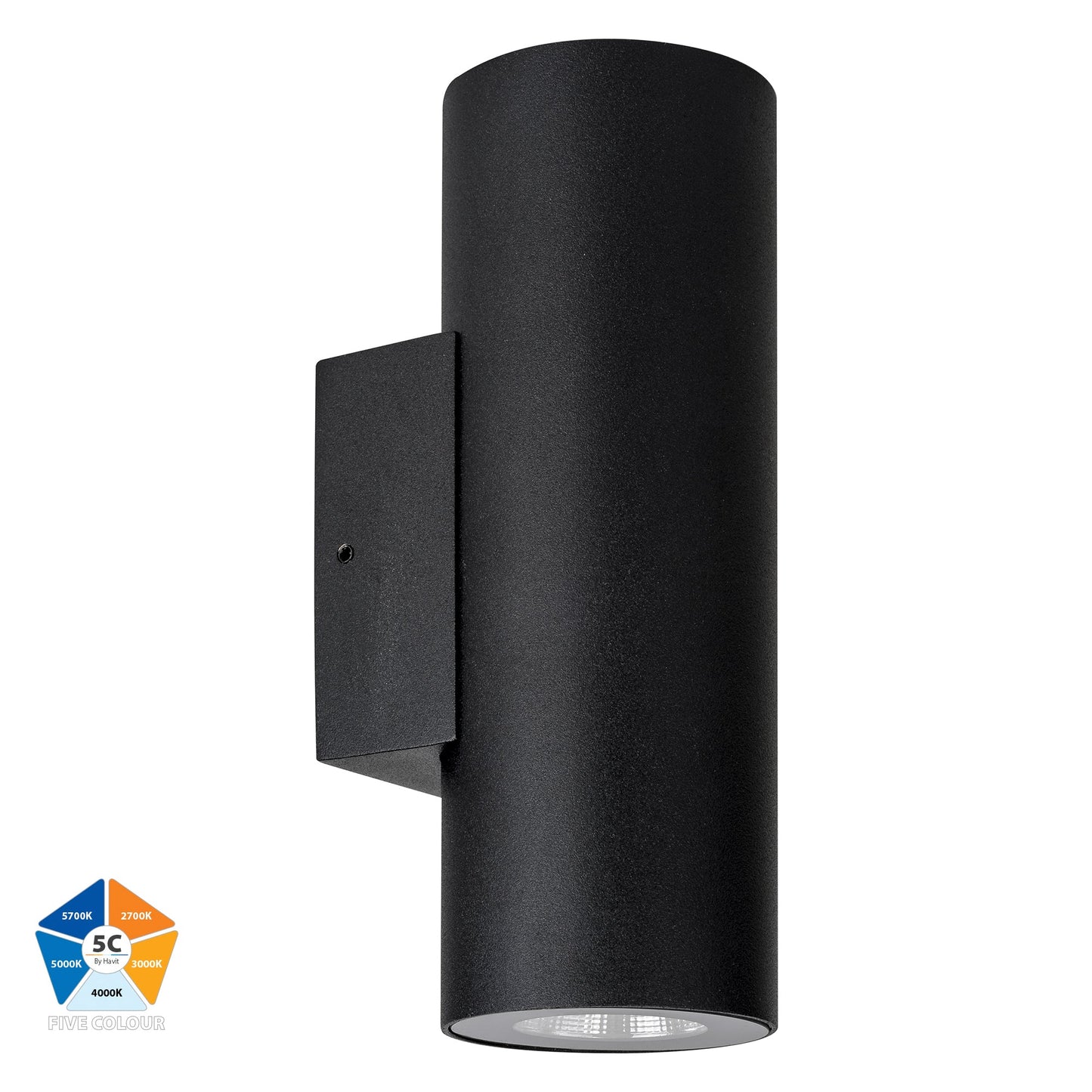 Black Aluminium Up & Down Wall Light