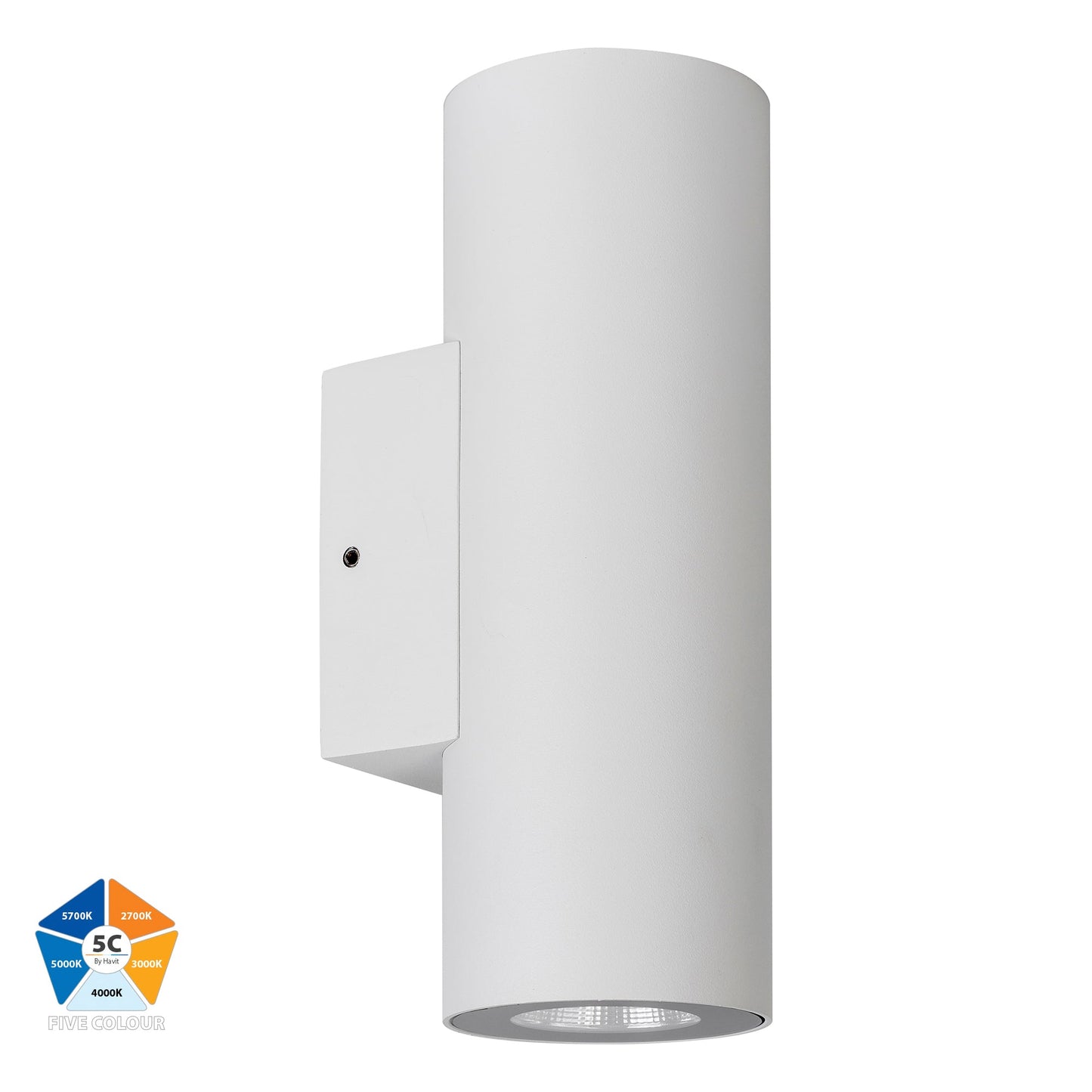 White Aluminium Up & Down Wall Light