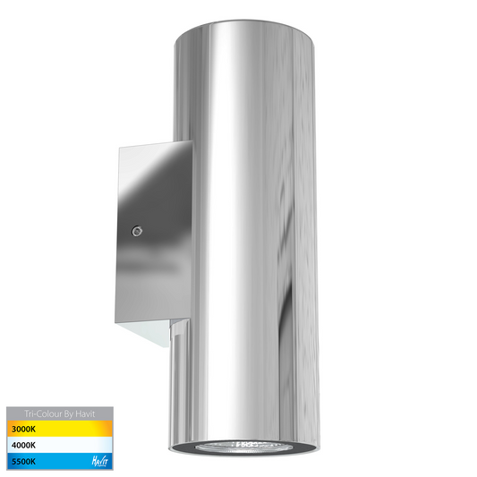 Polished 316 Stainless Steel Up & Down Wall Light